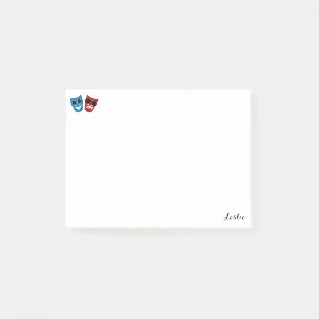 Drama Mask with Sunglasses Post-it Block (Framsida)