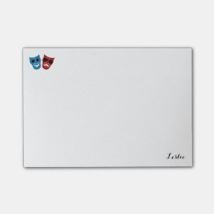 Drama Mask with Sunglasses Post-it Block