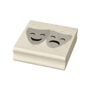 Drama Masks Frimärke Stämpel