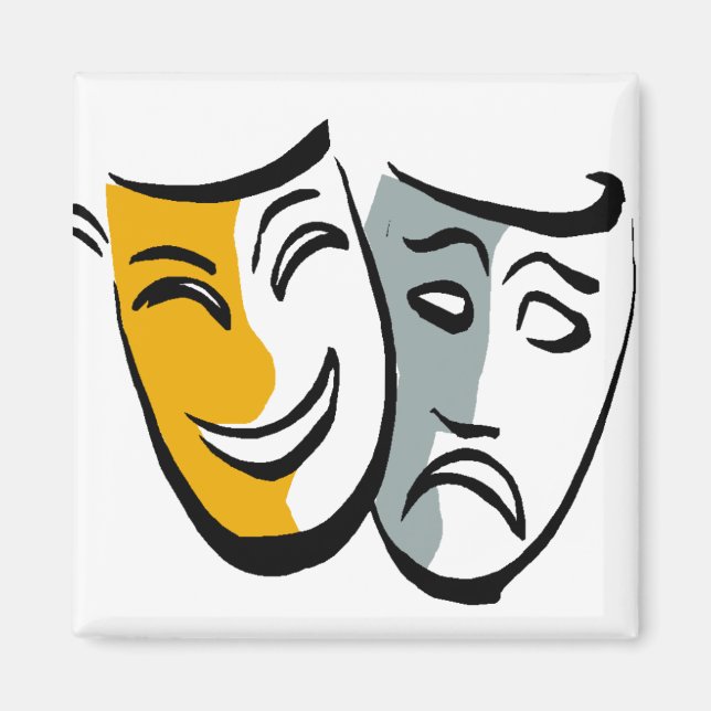 Drama masks magnet (Framsidan)