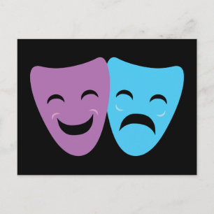 Drama Masks Vykort