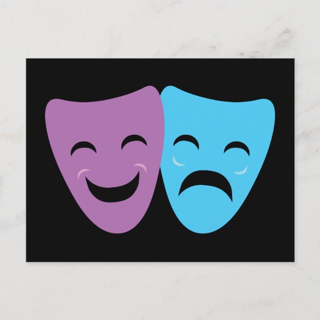 Drama Masks Vykort (Framsida)
