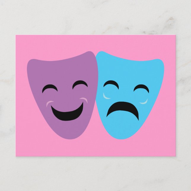 Drama Masks Vykort (Framsida)