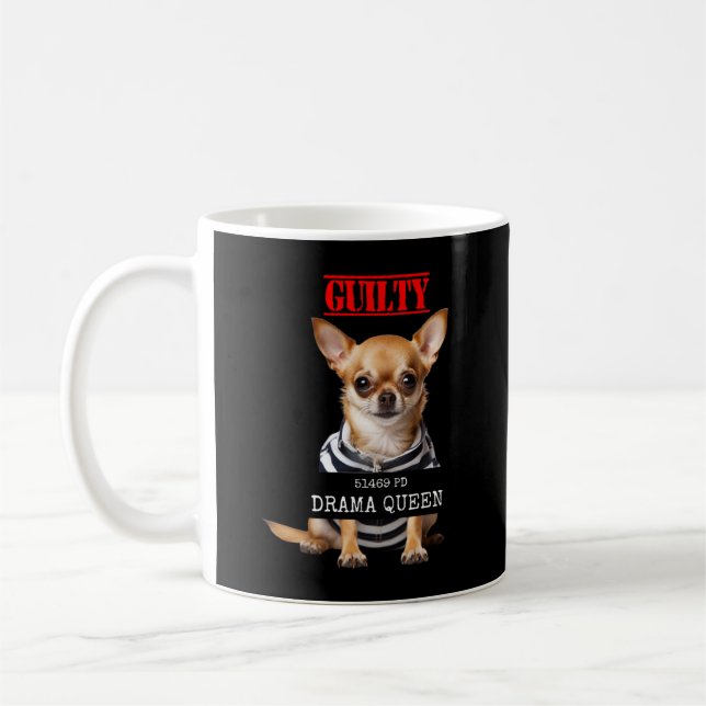 Drama Queen Chihuahua Älskare Pet Diva Hund Mugsho Kaffemugg (Vänster)