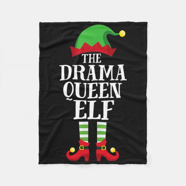 Drama Queen Elf Matching Family Group, jul Fleecefilt (Framsidan)