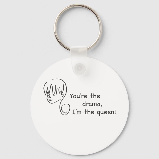 Drama Queen Keychain Nyckelring (Framsida)