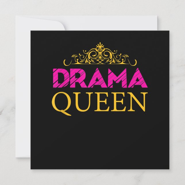 Drama Queen Krona Actress Broadway Actress Tack Kort (Framsida)