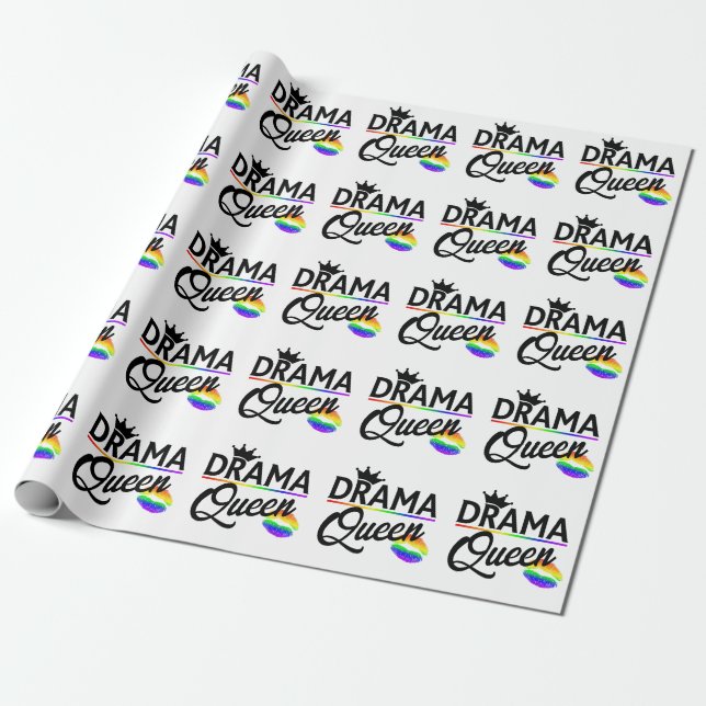 Drama Queen | LGBTQ Pride  Presentpapper (Utrullad)