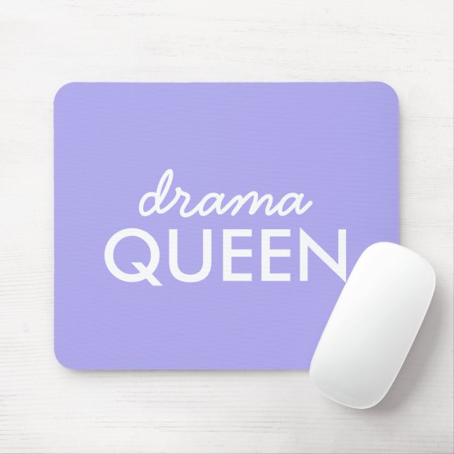 Drama Queen | Trendig Modern Lila Girly Quote Art Musmatta (Med mus)