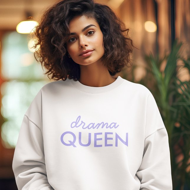Drama Queen | Trendig Modern Lila Girly Quote Art T Shirt (Skapare uppladdad)