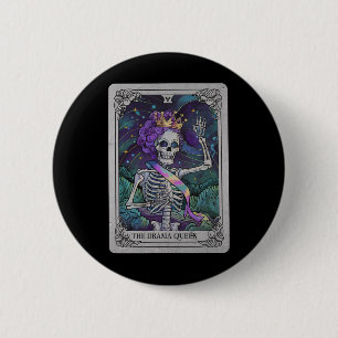 Drama Skeleton Queen Tarot Card Gothic Witchy Hall Knapp