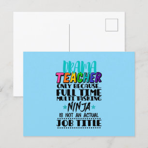 Drama Teacher endast för att Fullt tids multitaski Vykort