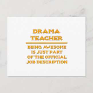 Drama Teacher... Jobbbeskrivning Vykort