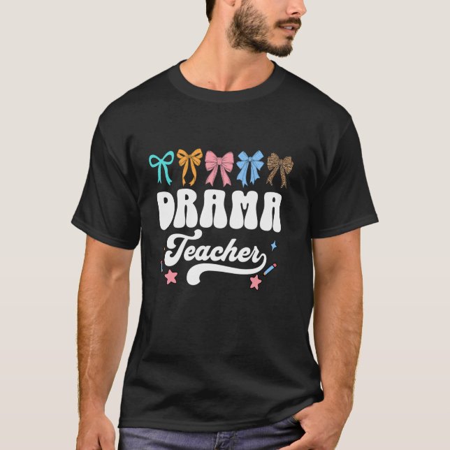Drama Teacher Theater Women Coquette Bow Theater T T Shirt (Framsida)