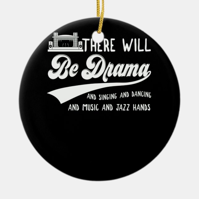 Drama-teaterskådespelarscen Julgransprydnad Keramik (Framsidan)