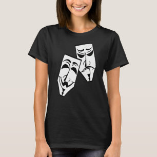 Drama Theater Masks Comedy och Tragedy 1 T Shirt