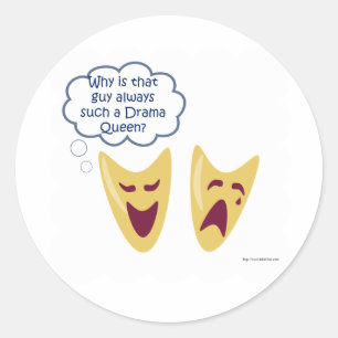 Dramadrottning Runt Klistermärke