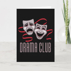 Dramaklubb Komedi och Tragedi Masker Kort