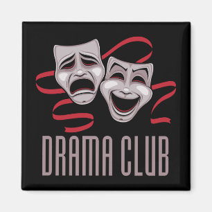 Dramaklubb Komedi och tragedi masker Magnet