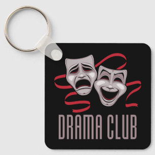 Dramaklubb Komedi och tragedi masker Nyckelring