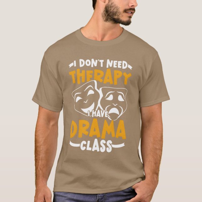 Dramalärare Dramaklass retro T Shirt (Framsida)