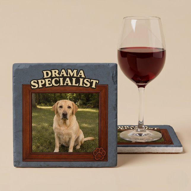 Dramaspecialist Rolig hundfoto Stenunderlägg (Skapare uppladdad)