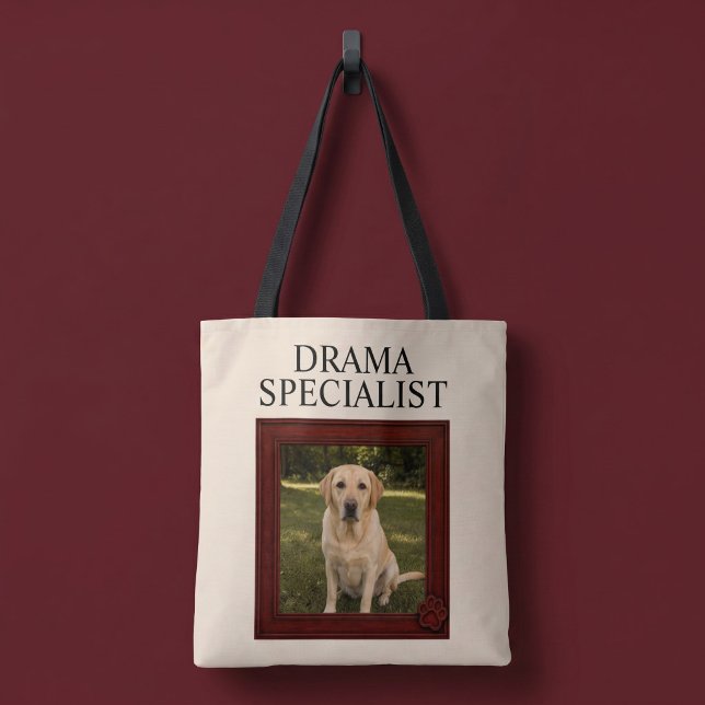 Dramaspecialist Rolig Hundfoto Tygkasse (Skapare uppladdad)