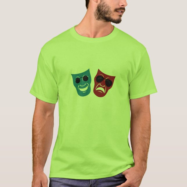 Dramat maskerar med solglasögon t shirt (Framsida)