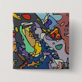 "dramatdrottning" - 2-tums fyrkantsknapp knapp