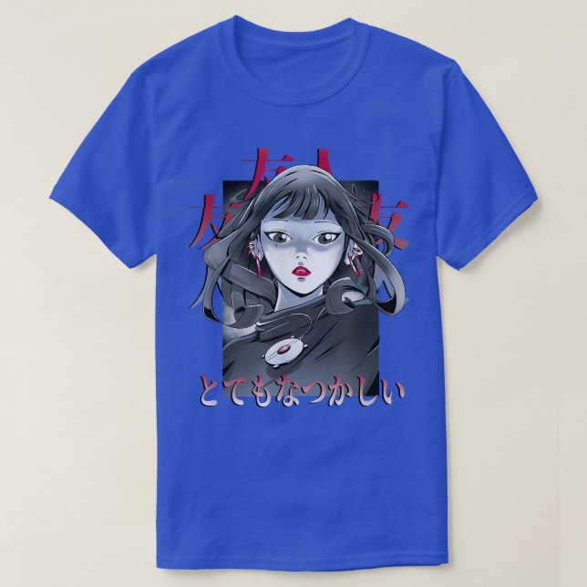 Dramatic Anime Girl T Shirt (Design framsida)