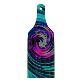 Dramatic Black and Turcos Abstrakt Retro Twirl