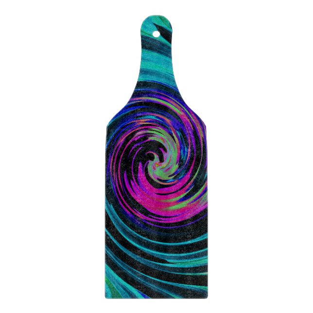 Dramatic Black and Turcos Abstrakt Retro Twirl (Framsidan)