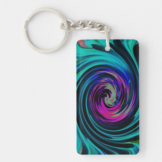 Dramatic Black and Turcos Abstrakt Retro Twirl (Framsidan)