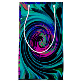 Dramatic Black and Turcos Abstrakt Retro Twirl