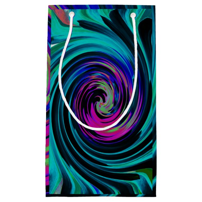 Dramatic Black and Turcos Abstrakt Retro Twirl (Framsidan)