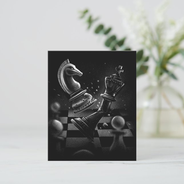 Dramatic Chess Battle - Knight vs. Horse (Stående Fram)