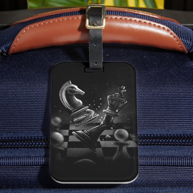 Dramatic Chess Battle - Knight vs. Horse Bagagebricka (Framsida Insitu 2)