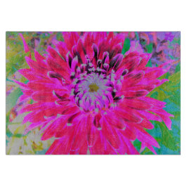 Dramatic Crimson Red and Rosa Dahlia Flower