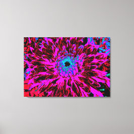 Dramatic Crimson Red, Lila and Black Dahlia Canvastryck