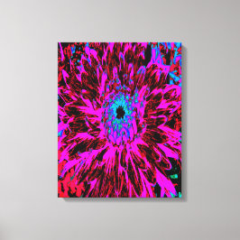 Dramatic Crimson Red, Lila and Black Dahlia Canvastryck