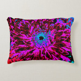 Dramatic Crimson Red, Lila and Black Dahlia Prydnadskudde