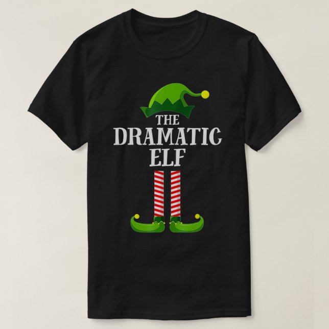 Dramatic Elf Matching Family jul Pajama T Shirt (Design framsida)
