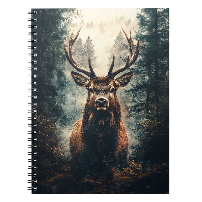 Dramatic Elk i Skogen Anteckningsbok (Framsidan)