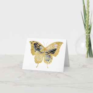 Dramatic Guld Butterfly BLANK Kort