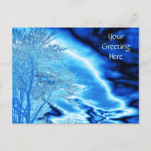 Dramatic Iced Blue Stormy Himlar Vykort