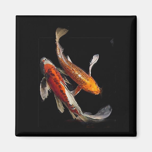 Dramatic Koi Pair Magnet (Framsidan)