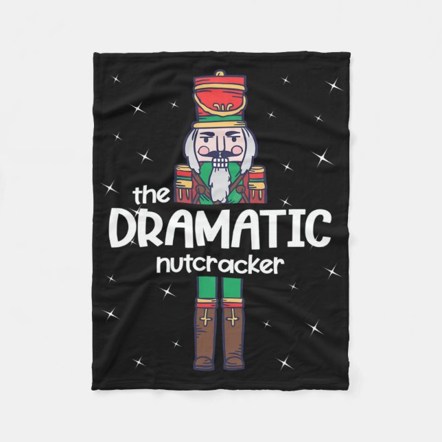 Dramatic Nutcracker Family Matching Funny Gift Paj Fleecefilt (Framsidan)