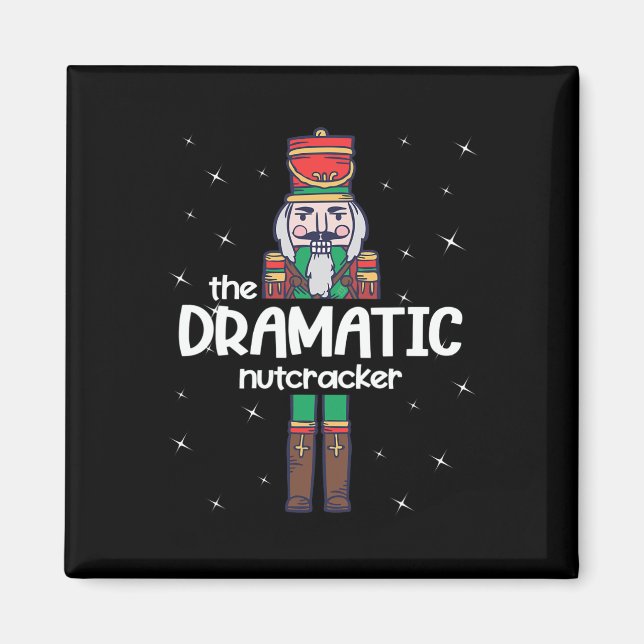 Dramatic Nutcracker Family Matching Funny Gift Paj Magnet (Framsidan)
