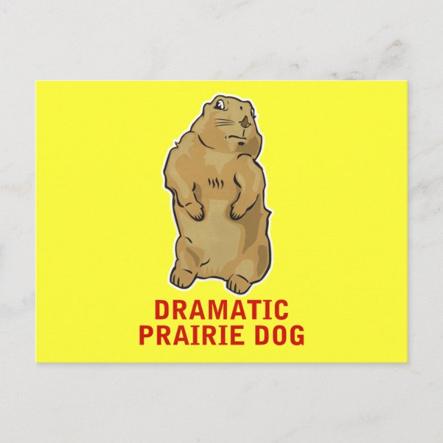 Dramatic Prairie Hund Vykort (Framsida)