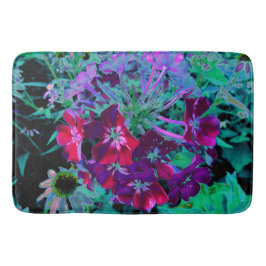 Dramatic Red, Lila and Rosa Garden Flower Badrumsmatta